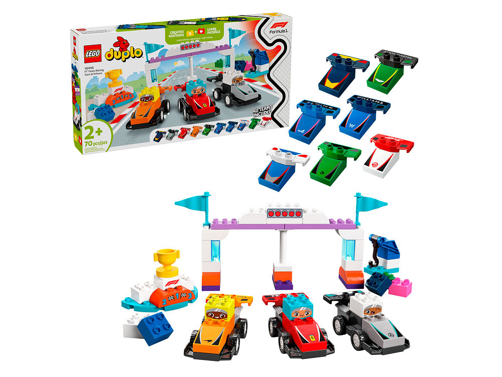 Конструктор LEGO DUPLO 10445 Конструктор Гоночные машины и пилоты команды F1