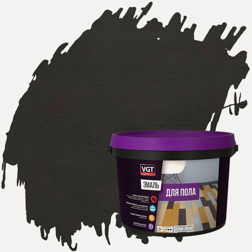 Изображение товара Эмаль акриловая для пола ВД-АК-1179 VGT Профи полуматовая (2,5кг) венге