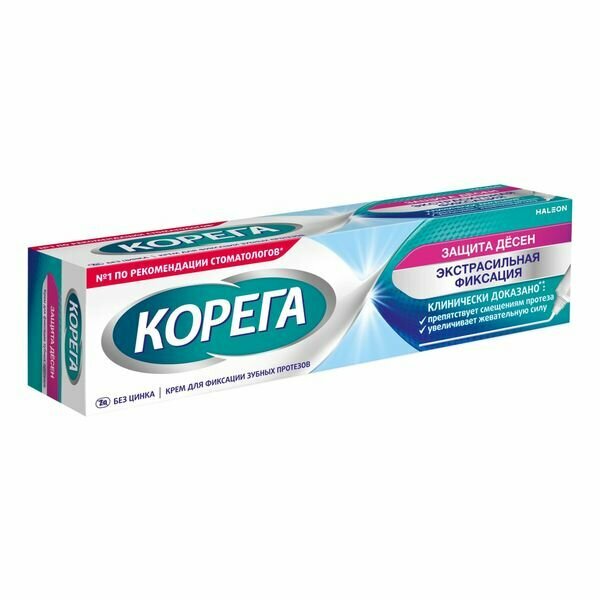 Крем для фиксации зубных протезов защита десен Corega Корега 40г