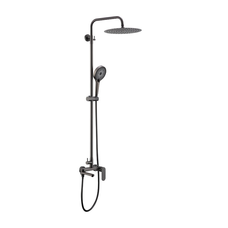 Душевая система Raglo для ванны и душа излив поворотный 15 см, графит (R10.24.09)