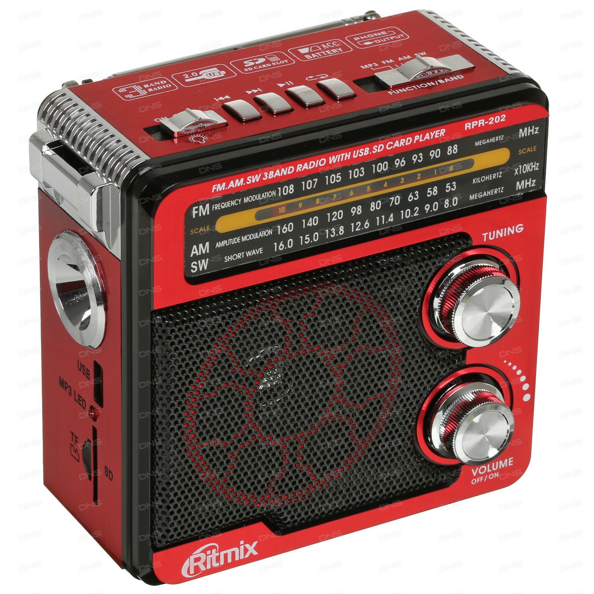 Радиоприемник Ritmix RPR-202 красный