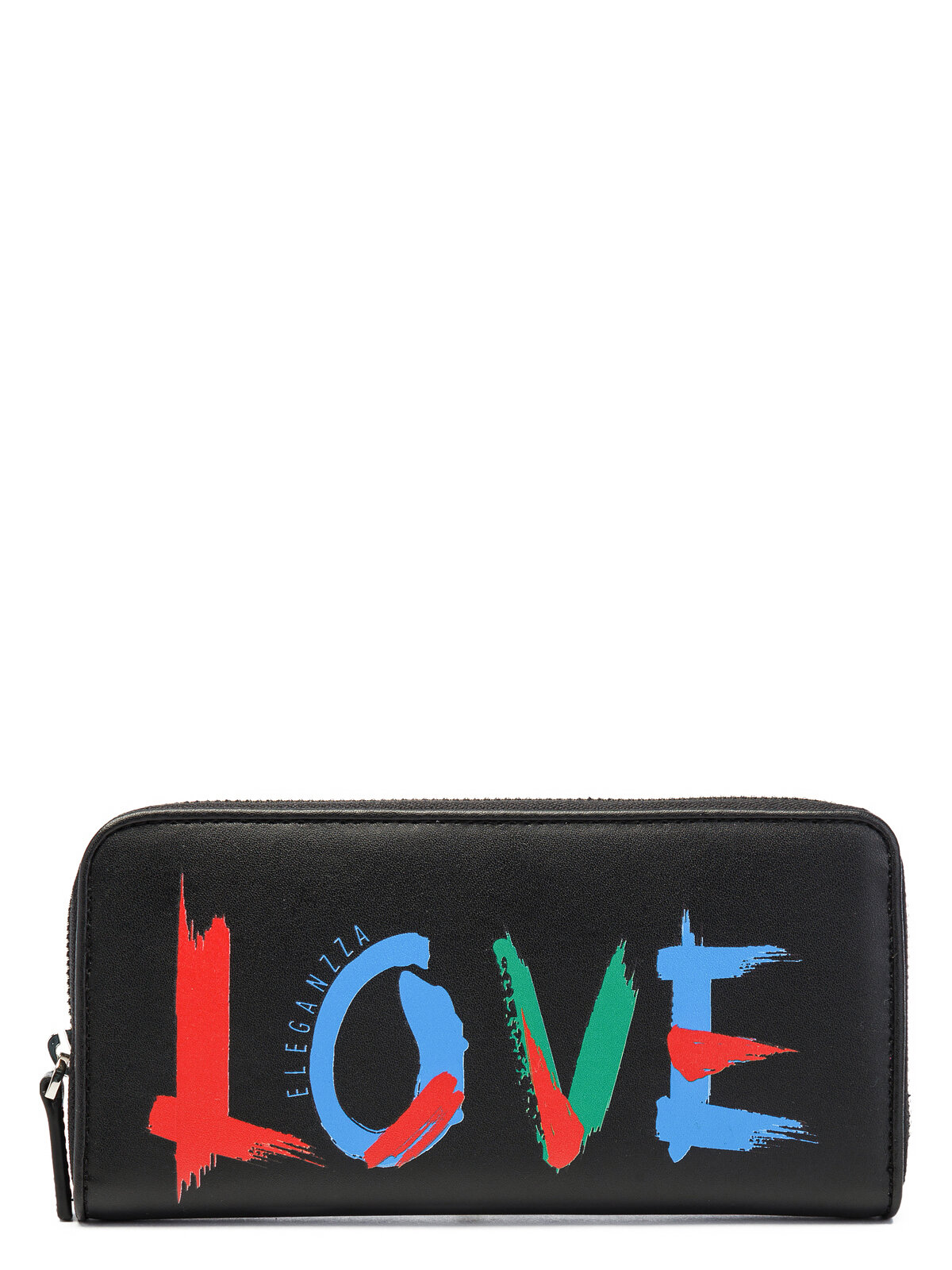 Кошелек ELEGANZZA, фактура зернистая, черный