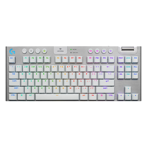 фото Низкопрофильная игровая клавиатура logitech (g) g915 x lightspeed tkl, white-t, brown switch logitech g