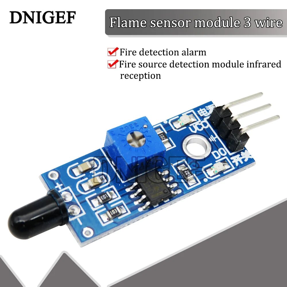 DNIGEF 1 шт. модуль ИК-датчика пламени детектор Smartsense для определения температуры подходит 3 контакта