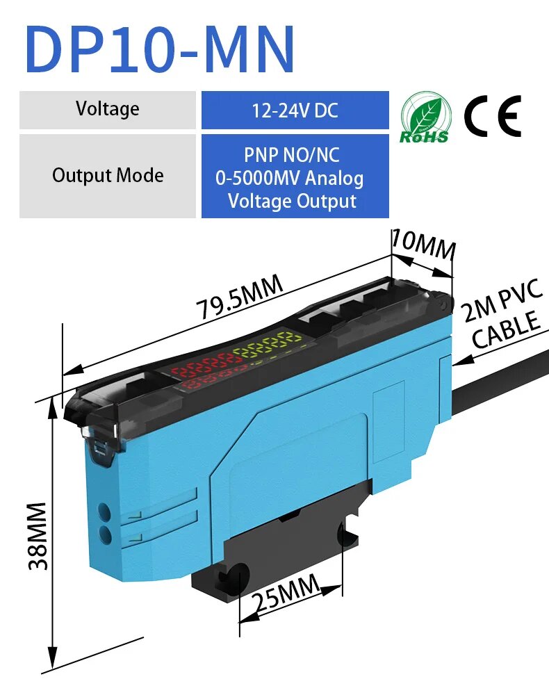 ГTRIC оптоэлектронный датчик DN10-MN, DP10MN PNP
