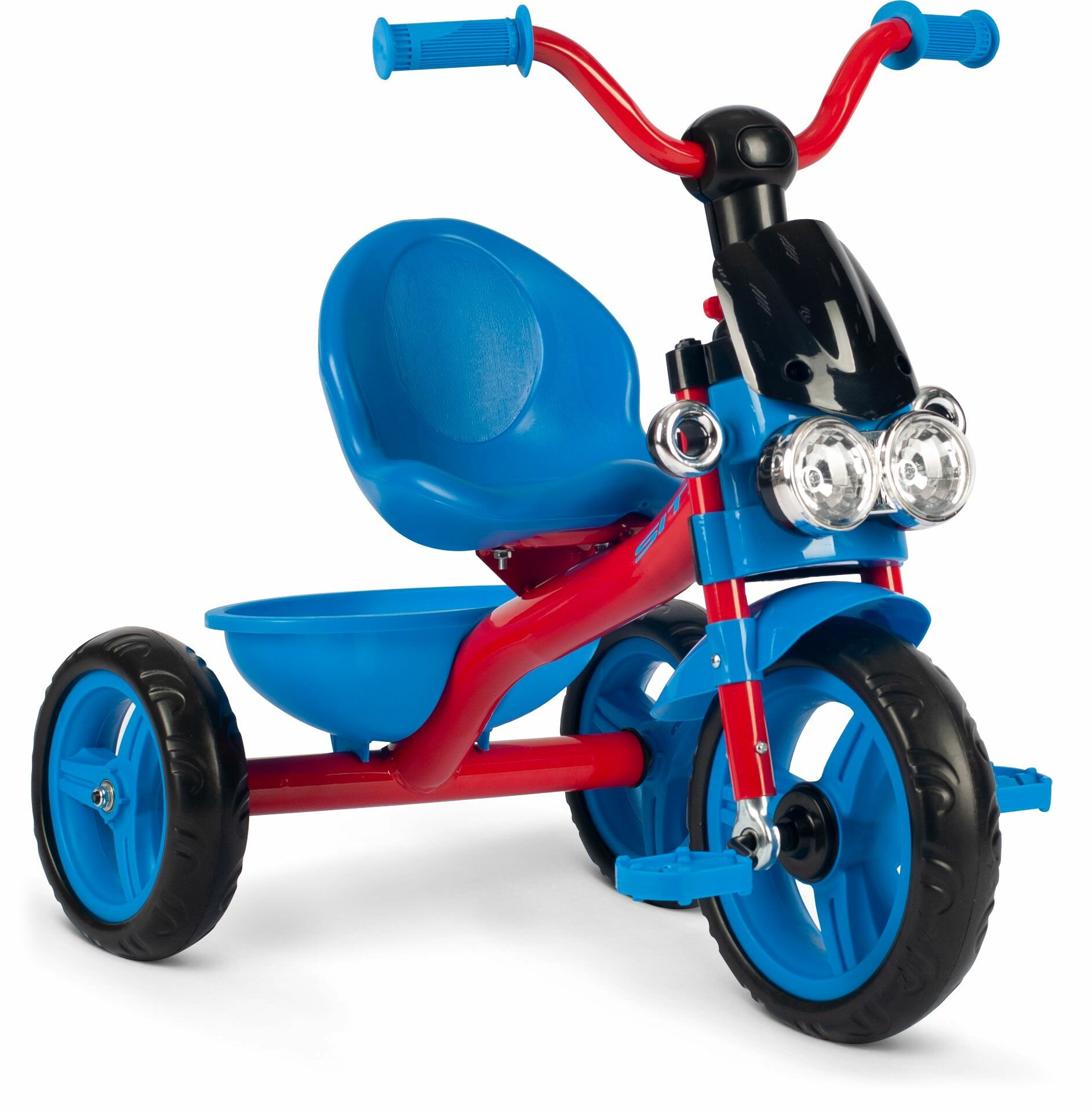 Велосипед трехколесный SITIS STS108 (2023) Blue-Red-Black детский, стальная рама, рост 85-100 см, цвет синий/красный
