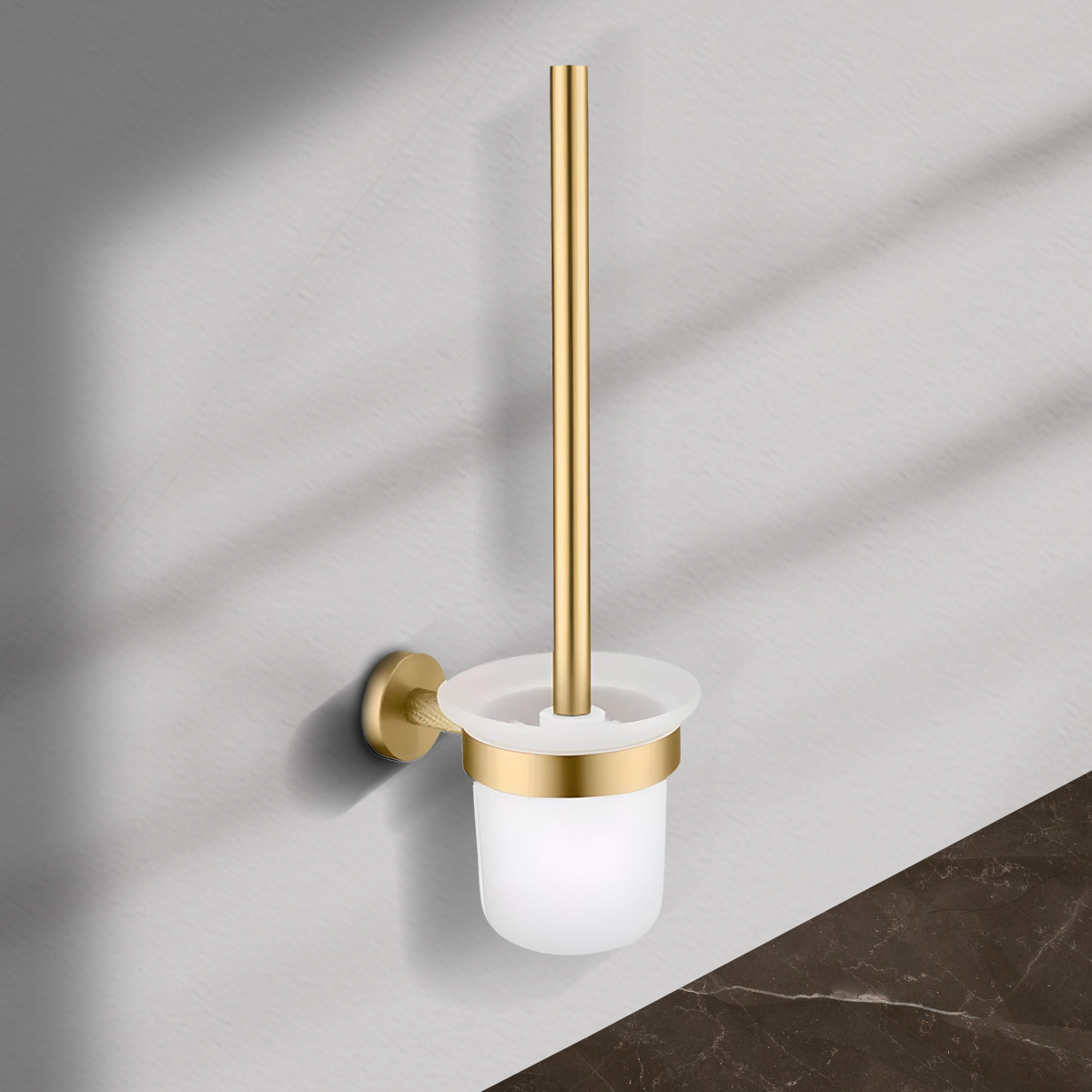 Настенный ершик для унитаза KERN 9530 матовое золото