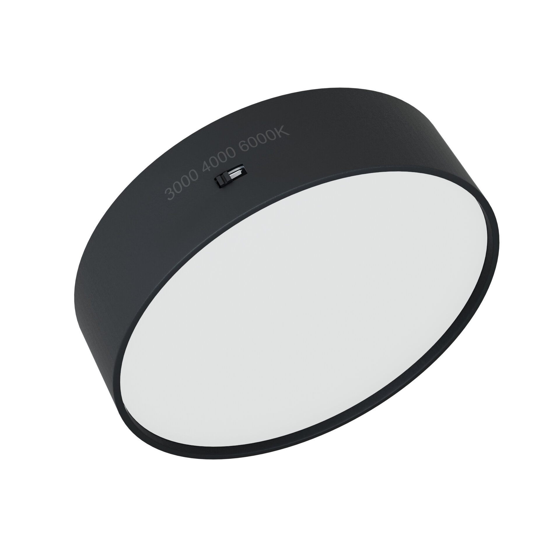 Накладной потолочный светодиодный светильник серии RONDO 12W 3000К/4000K/6000К черный | Ø113x30mm