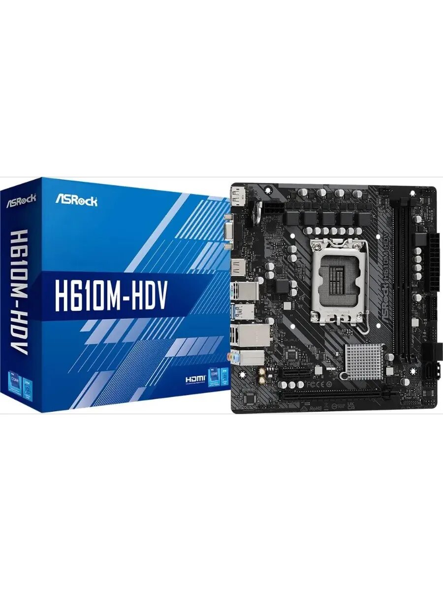 Материнская плата H610M-HDV LGA 1700 Intel H610 mATX