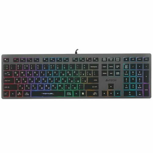 Клавиатура A4Tech Fstyler FX60H серый USB slim Multimedia LED