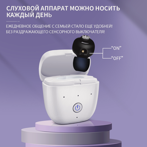 Изображение товара Перезаряжаемый цифровой слуховой аппарат/одно ухо Britzgo VHP-611