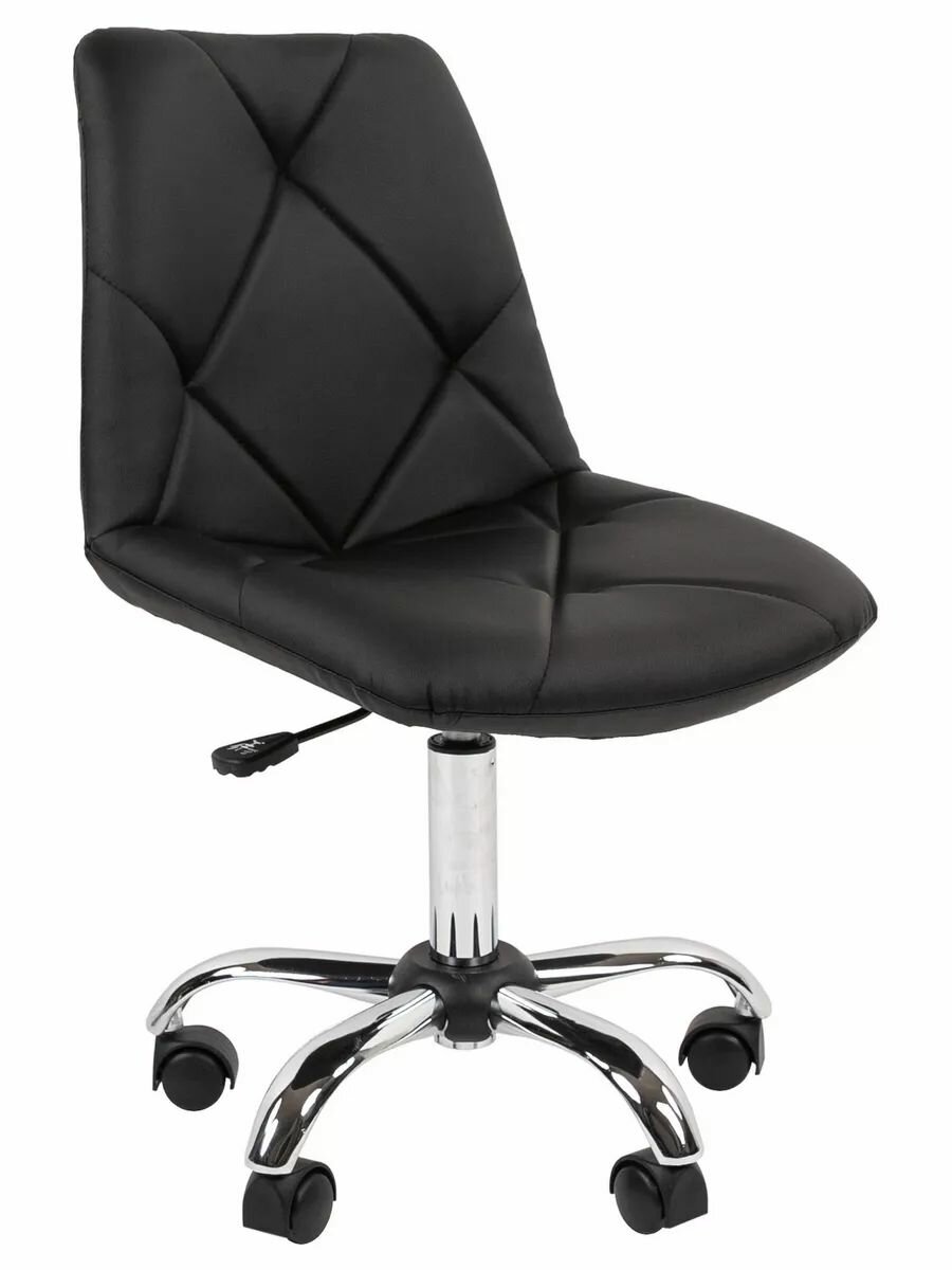 Офисное кресло Chairman 002, кресло мастера, экокожа, черный
