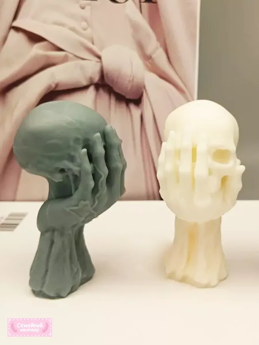 Силиконовая форма / молд для рукоделия для свечей Череп — фото 1