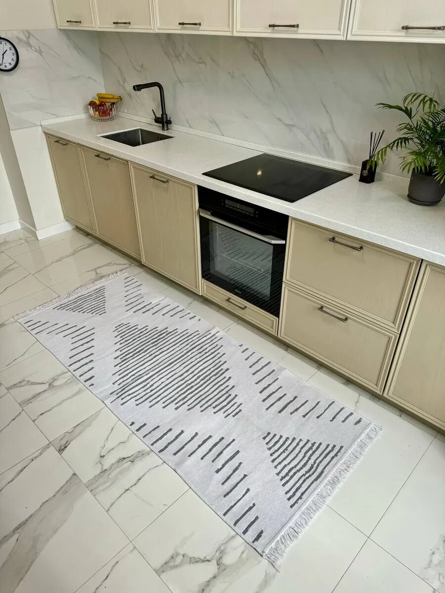 Ковровая дорожка 80х200 см Green Carpet, двусторонний безворсовый килим, Турция
