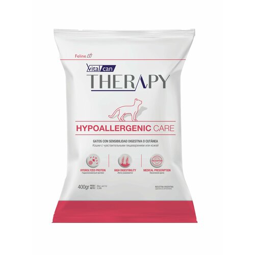 Виталкан Корм Therapy Feline Hypoallergenic Care для кошек всех возрастов, при аллергии, 400 гр