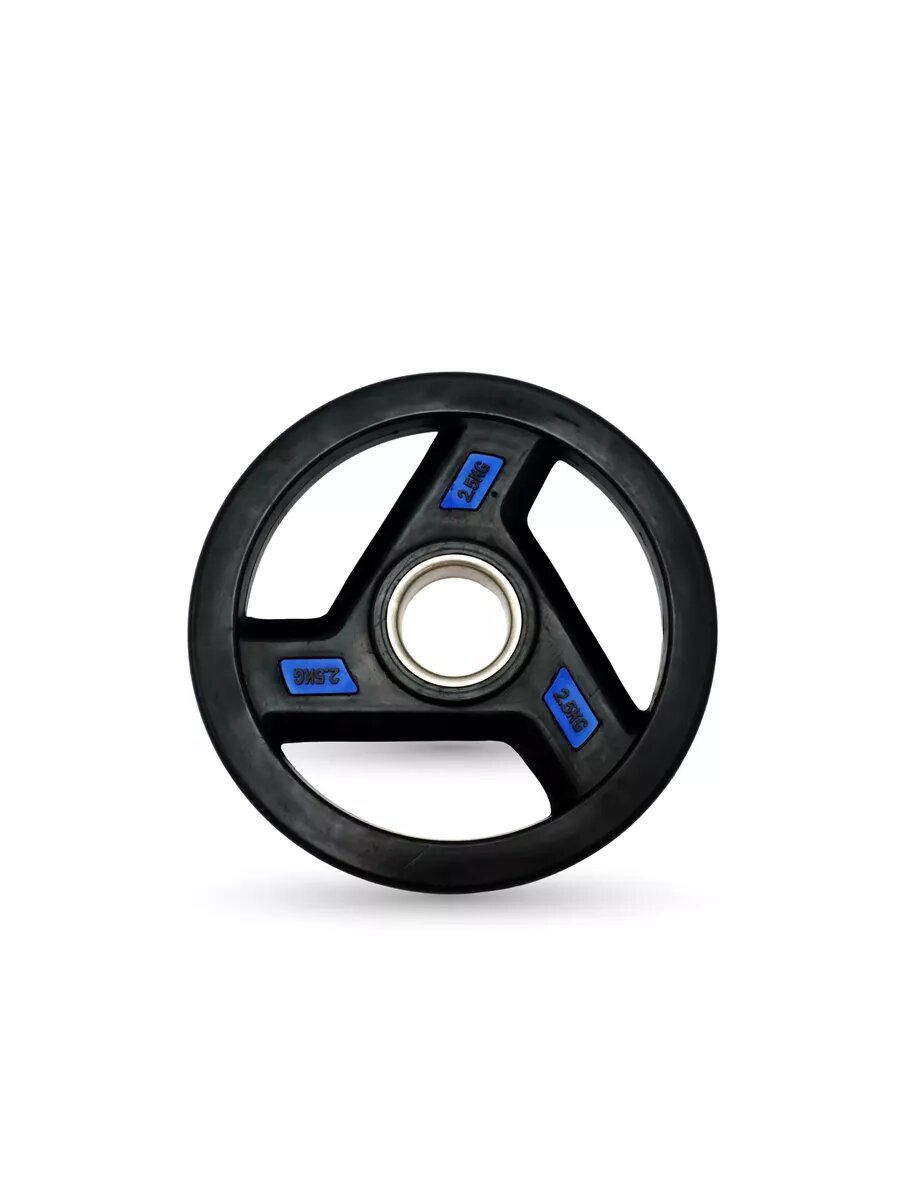 Диск UNIX Fit про обрезиненный c хватом 2,5 кг, блин для штанги и гантели спортивный