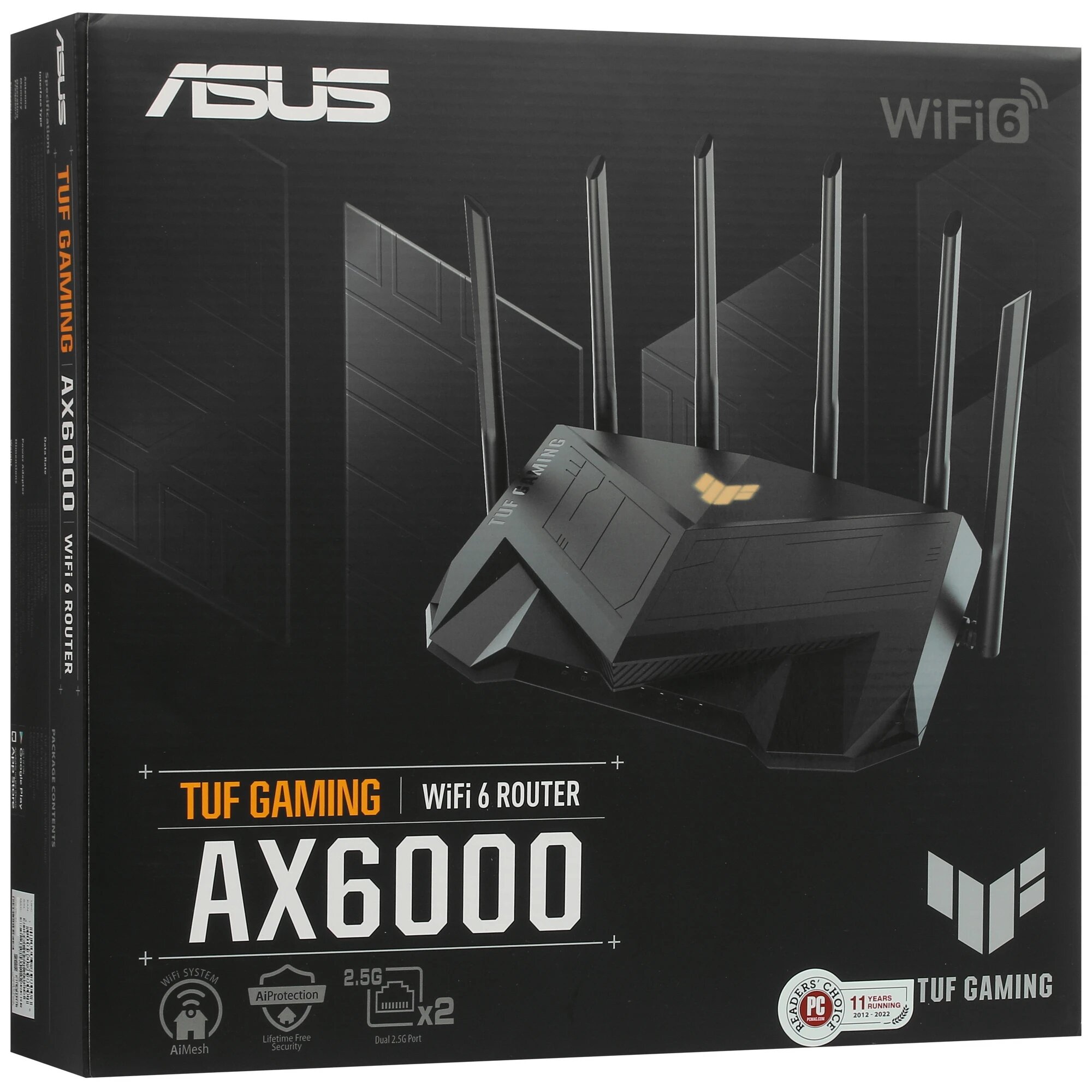 Wi-Fi роутер ASUS TUF Gaming AX6000 Wi-Fi роутер, который обеспечивает стабильное проводное и беспроводное подключение к интернету.