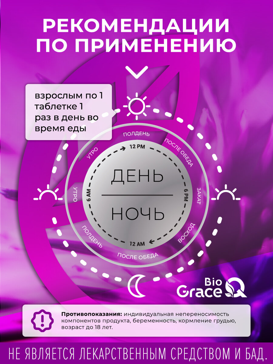 Расторопша GraceBioQ Силимарин 80мг Витамины для восстановления и защиты печени, детокс очищения организма 120 шт. — фото 1