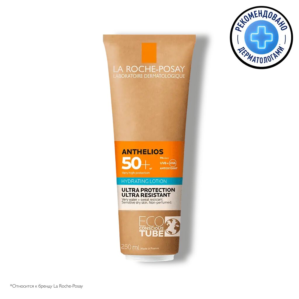 La RochePosay Anthelios Молочко увлажняющее в экотубе для лица и тела SPF50PPD30 250 мл 1 шт