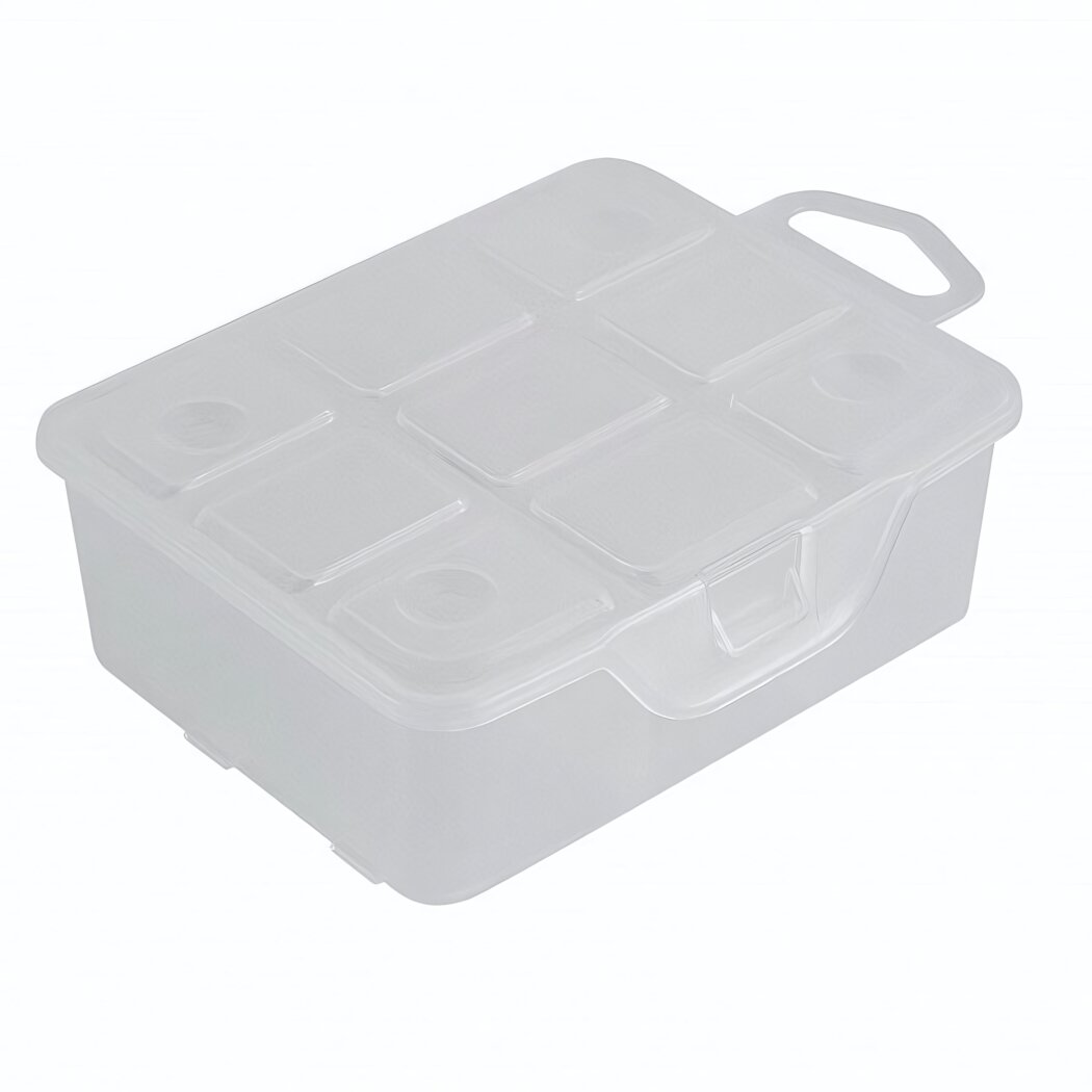 Органайзер 'Neptune' 140х130х43 мм прозрачный с 5 отсеками и петлей для подвеса