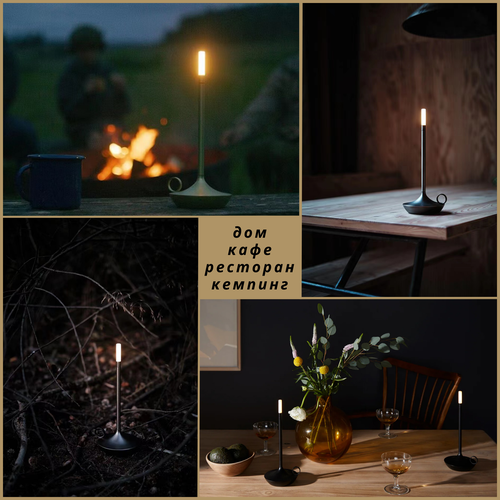 FEDOTOV Беспроводная настольная лампа светодиодная с аккумулятором FED-0055-BK