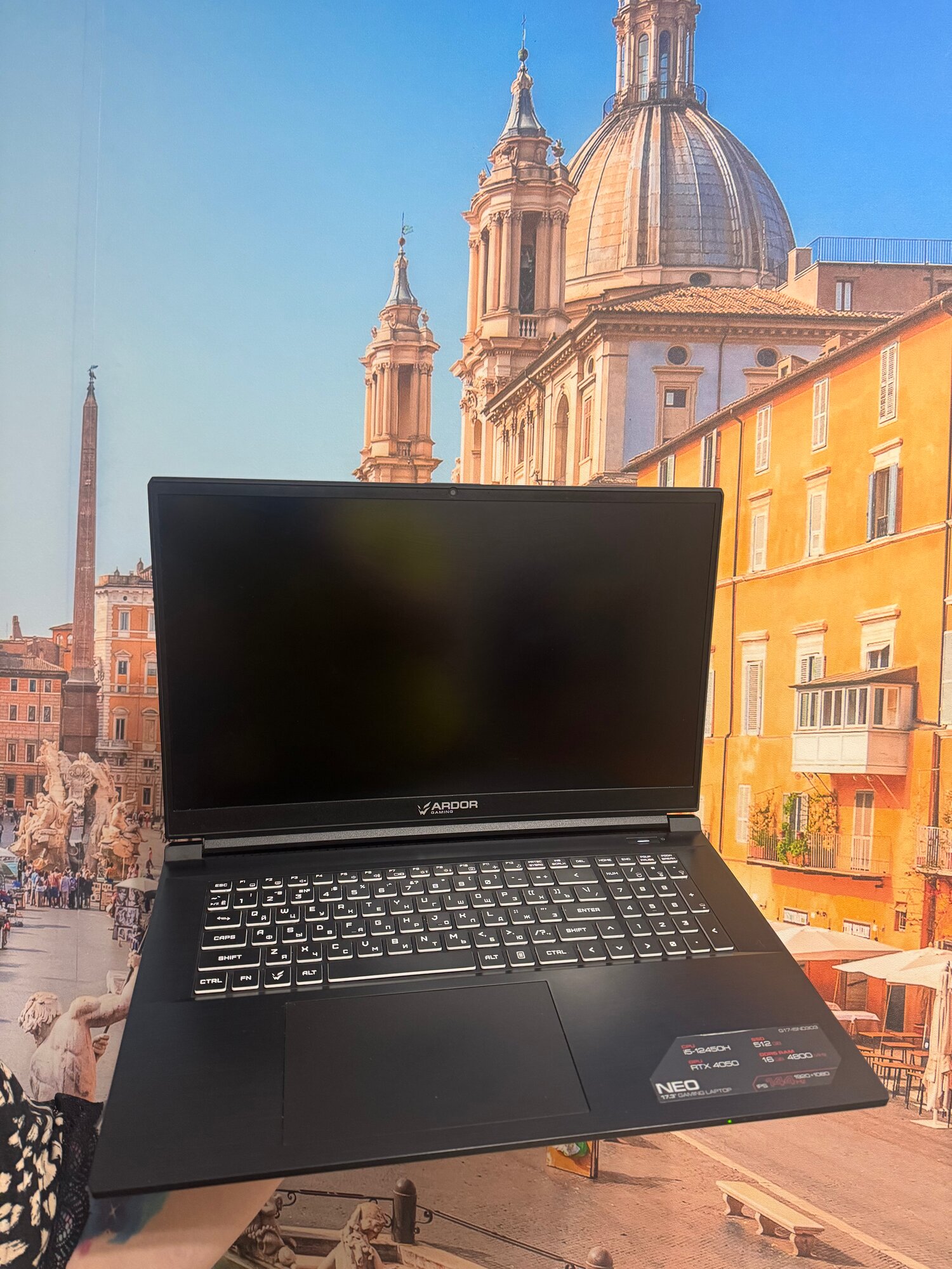 Игровой ноутбук ARDOR GAMING NEO G17-I5ND303 Intel Core i5 12450H x8/12 2.0-4.4GHz/DDR5 16Gb/SSD 512Gb/nVidia GeForce RTX4050 6Gb/17.3"@144Гц