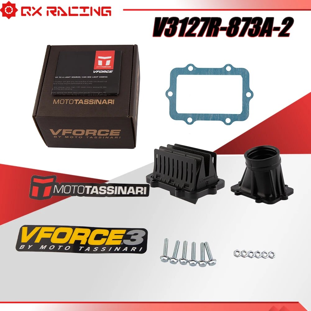 Аксессуары для мотоциклов V-Force 3-лепестковый клапан V3127R-873A-2, комплект из углеродного волокна для двигателей 600 E-TEC и HO SDI, снегоход, питбайк