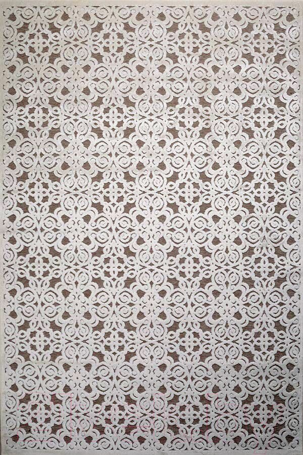 Бельгийский ковёр из вискозы Genova 1.6 x 2.3 м. с рельефом бежевый ворс 5мм.