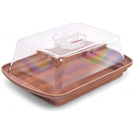 Блюдо для сервировки Attribute MADERA NOCHE 29х19 см  с крышкой  APM287 