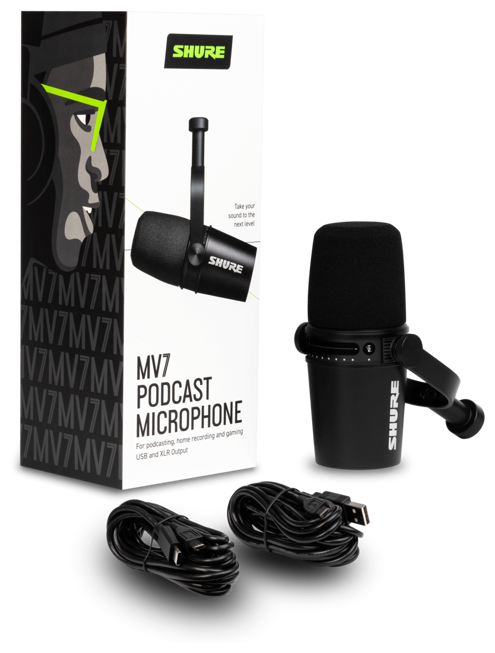Цифровой динамический микрофон для стриминга и подкастов Shure MOTIV MV7 чёрный