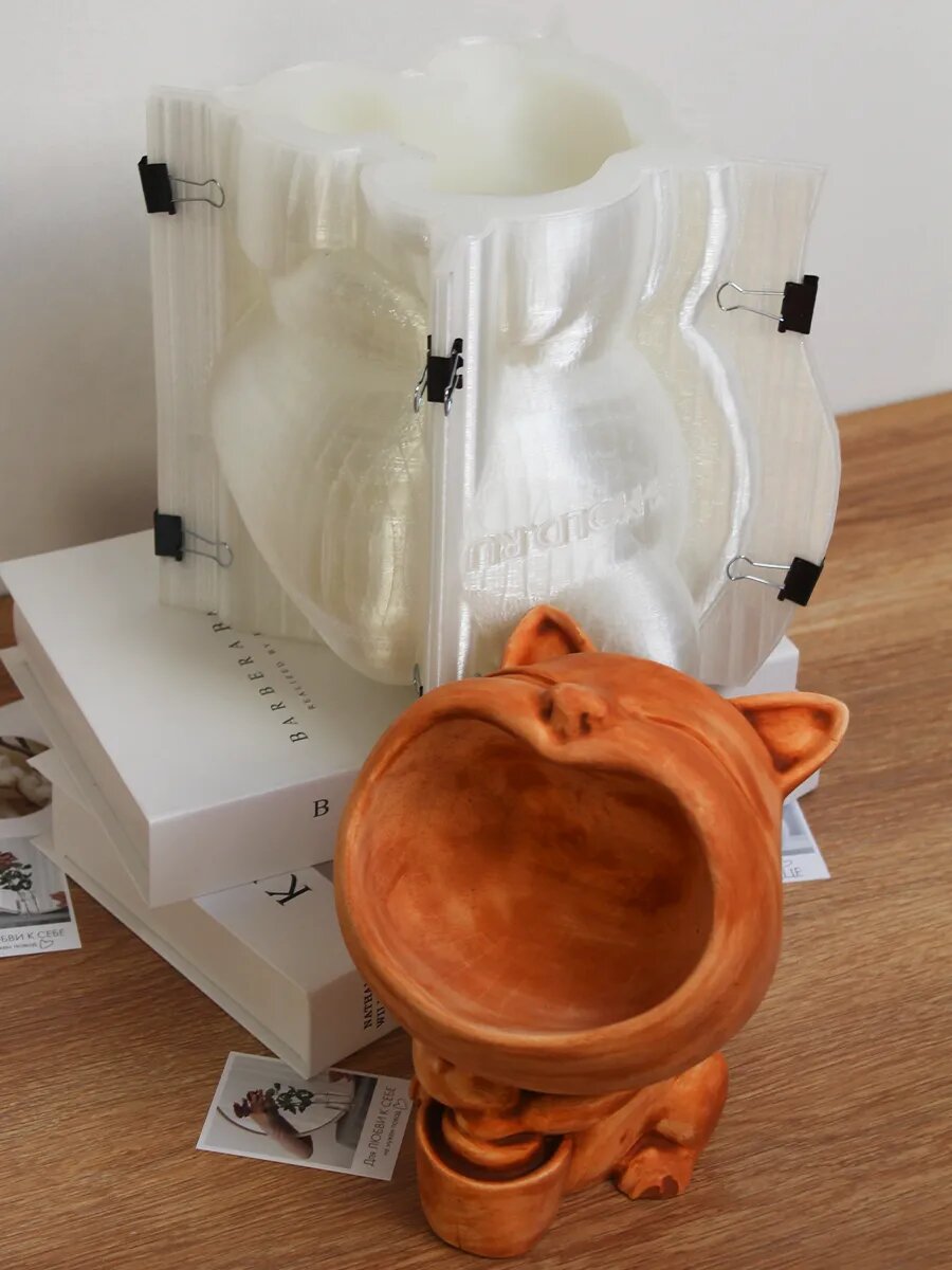 Силиконовый молд для гипса / Конфетница Kitty S — фото 1