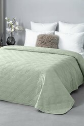 Medsleep Покрывало на диван, на кровать 240х260 "Тардио" микрофибра, светло-зеленый