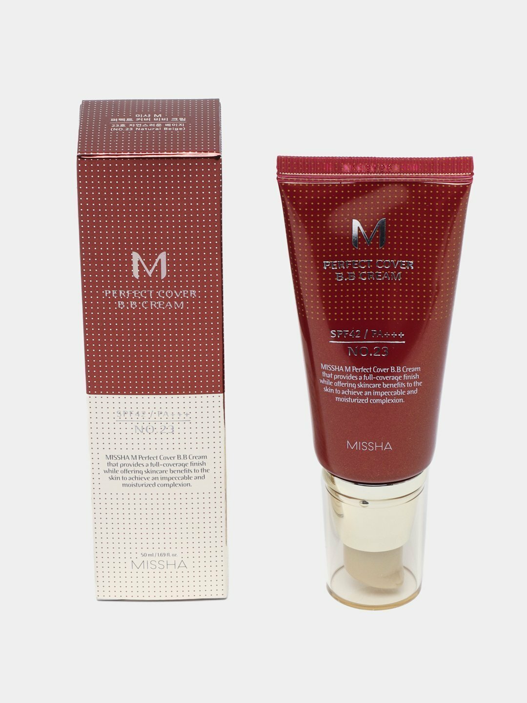 ВВ-крем Missha "M Perfect Cover", для лица, с гиалуроновой кислотой, 50мл — фото 1