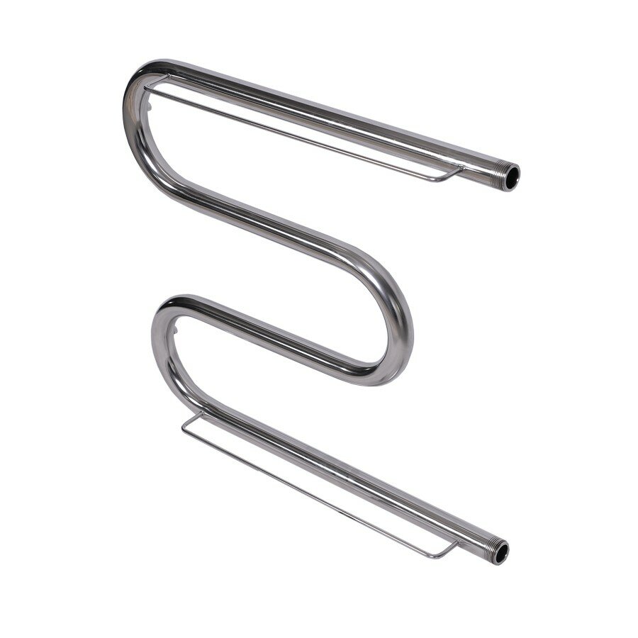 Водяной полотенцесушитель М-образный с полкой без цвета 600x600