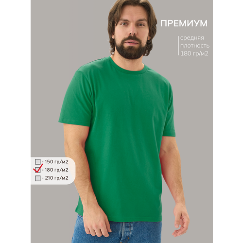 фото Футболка uzcotton premium, размер 46-48\m, зелёный