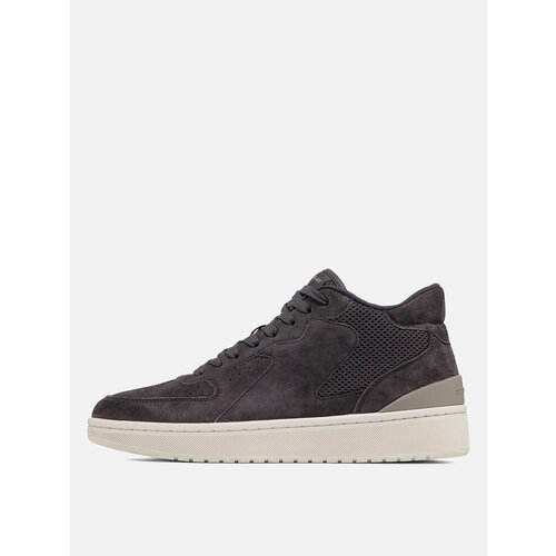 фото Кроссовки street beat solid mid suede, полнота 6 (ru)/ на среднюю стопу, размер 45, серебряный