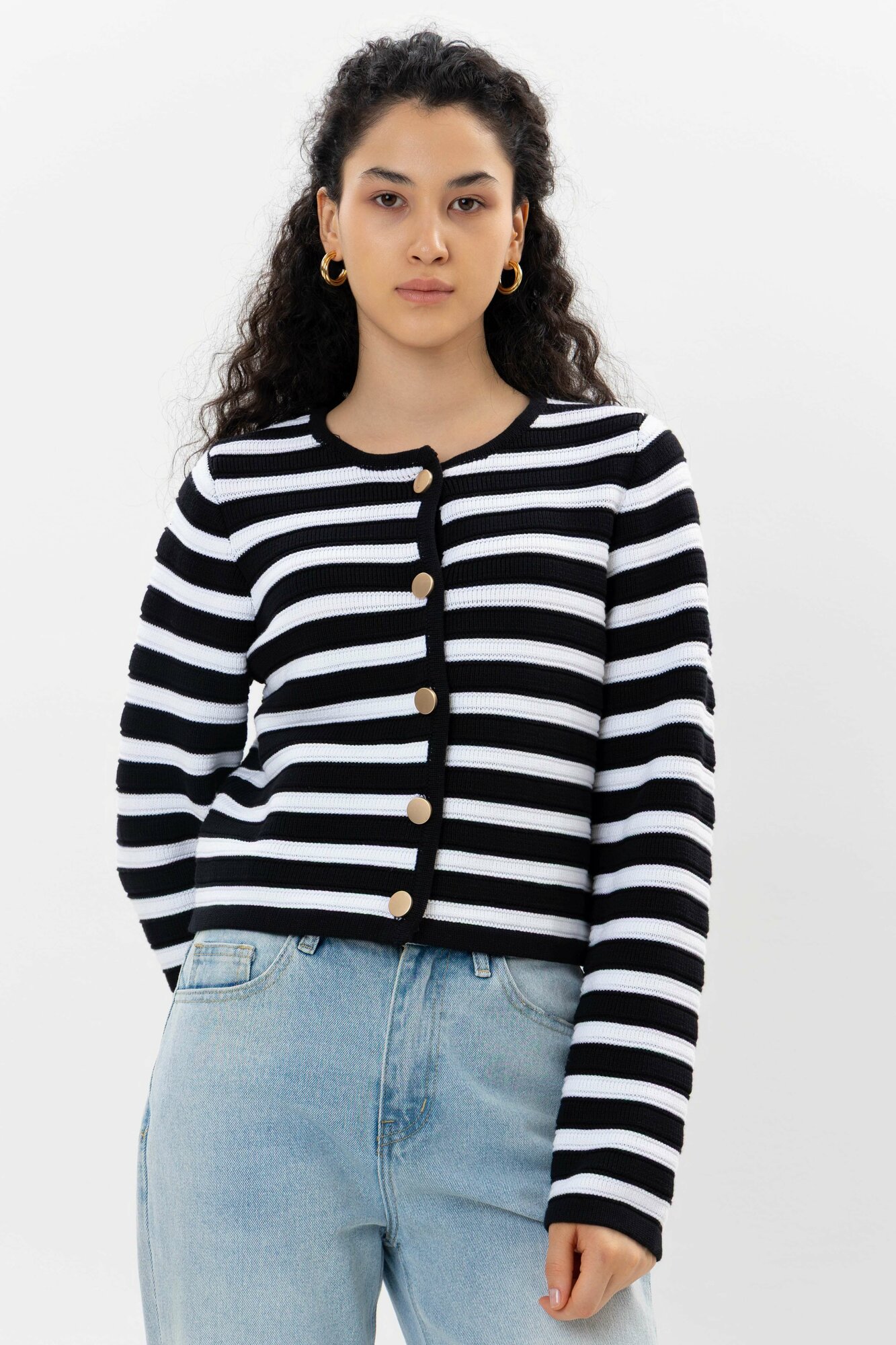 Кардиган TERRA PRO, размер L, white-black — фото 1