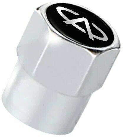 Колпачки на вентиль, ниппель шины автомобильной с эмблемой Chery, 4шт, металл