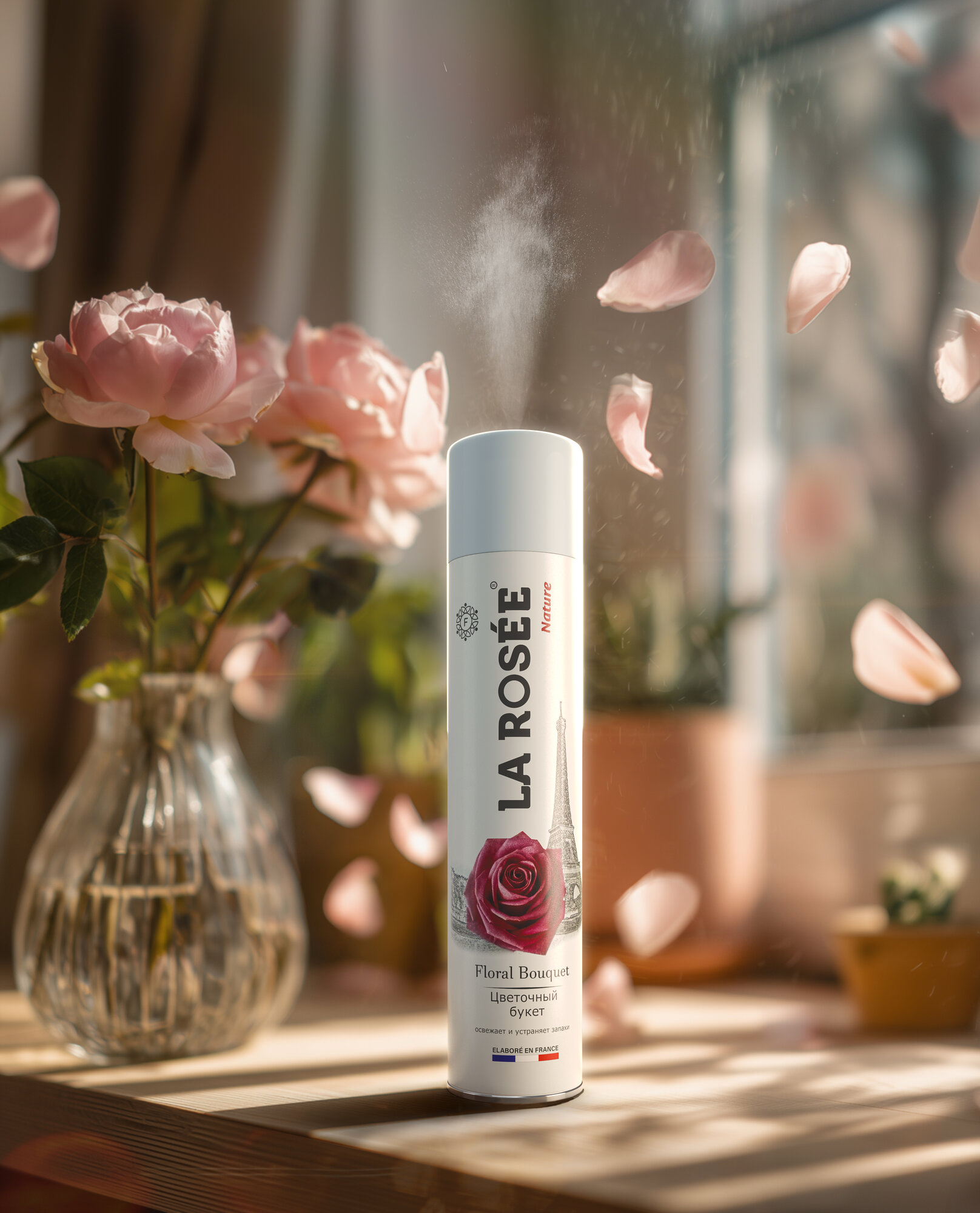 Освежитель воздуха La rosee, для дома, 300 мл. Аромат: Цветочный букет