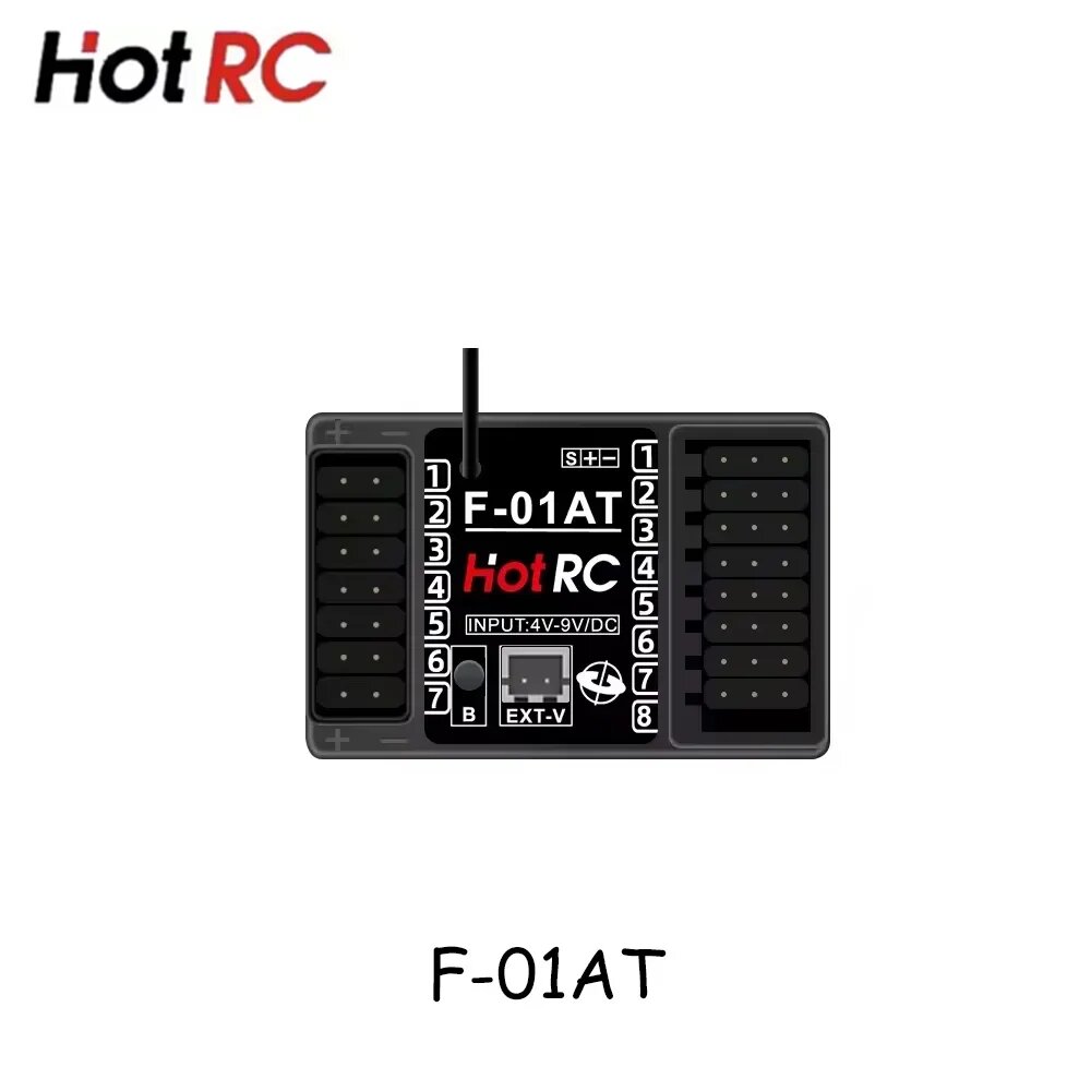 HOTRC RC-приемник 2,4 ГГц с гироскопом 4/6/8Ch F-01AT