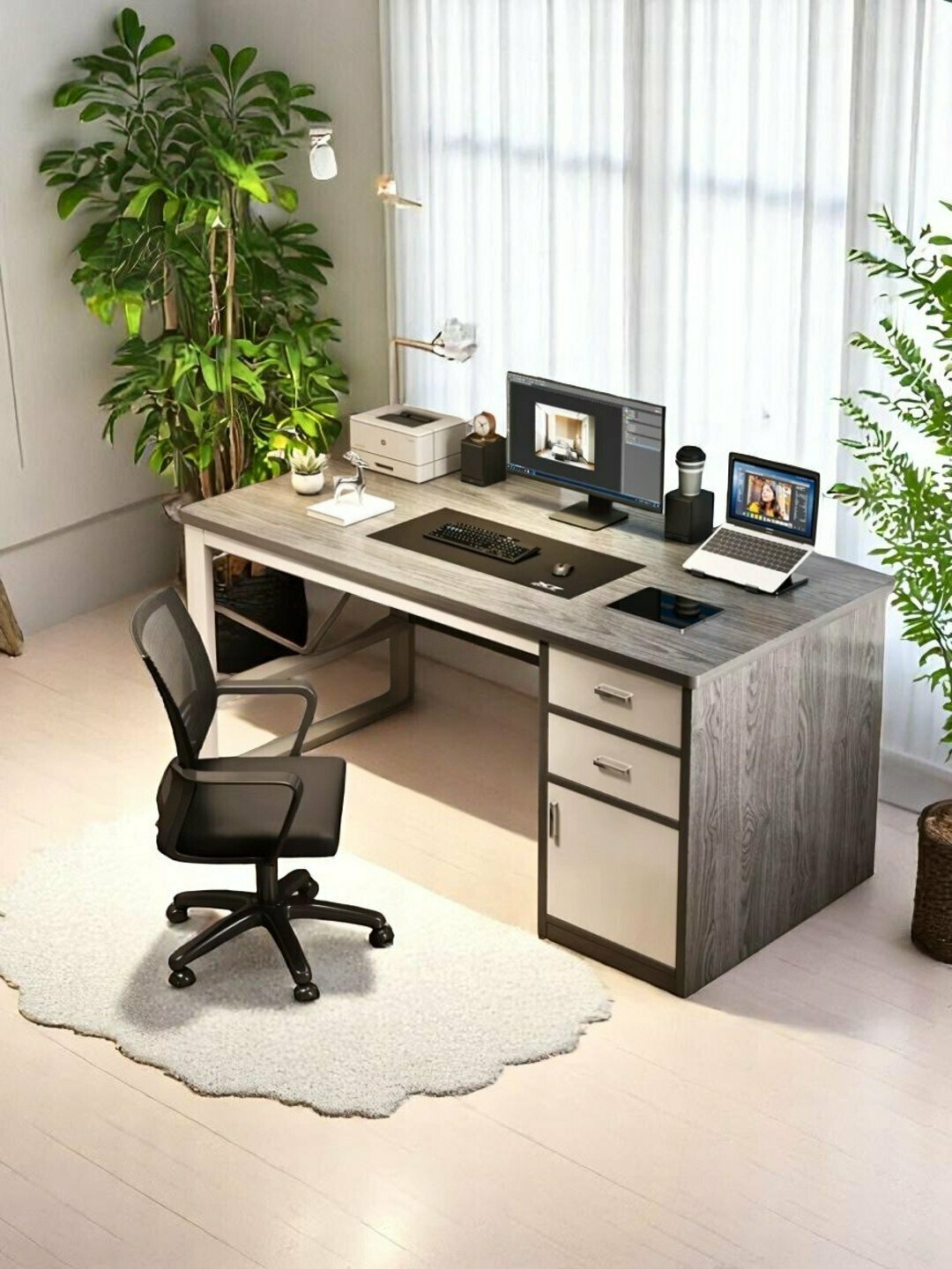 Компьютерный стол, железный, хай-тек