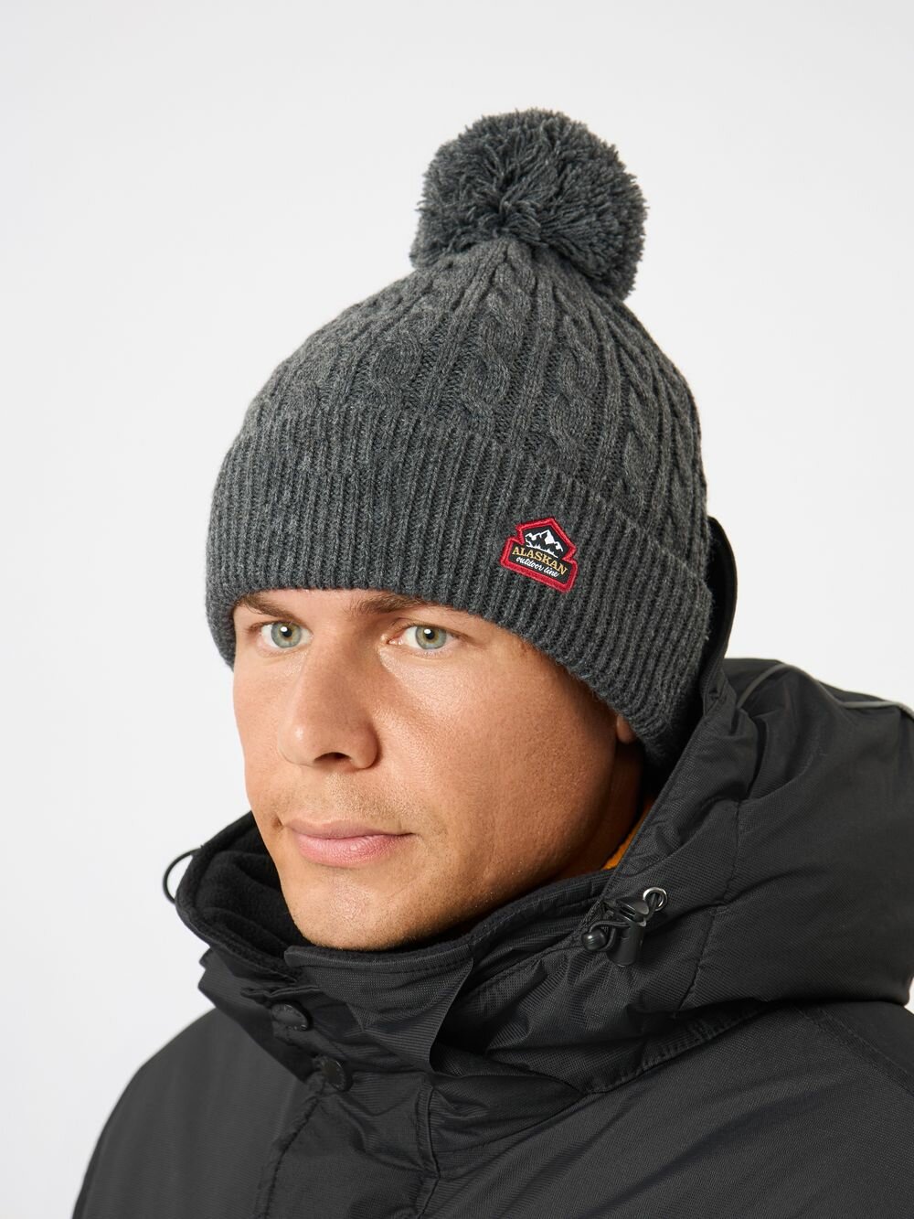 Шапка Alaskan Базовая коллекция для мужчин, размер one size, тёмно-серый — фото 1
