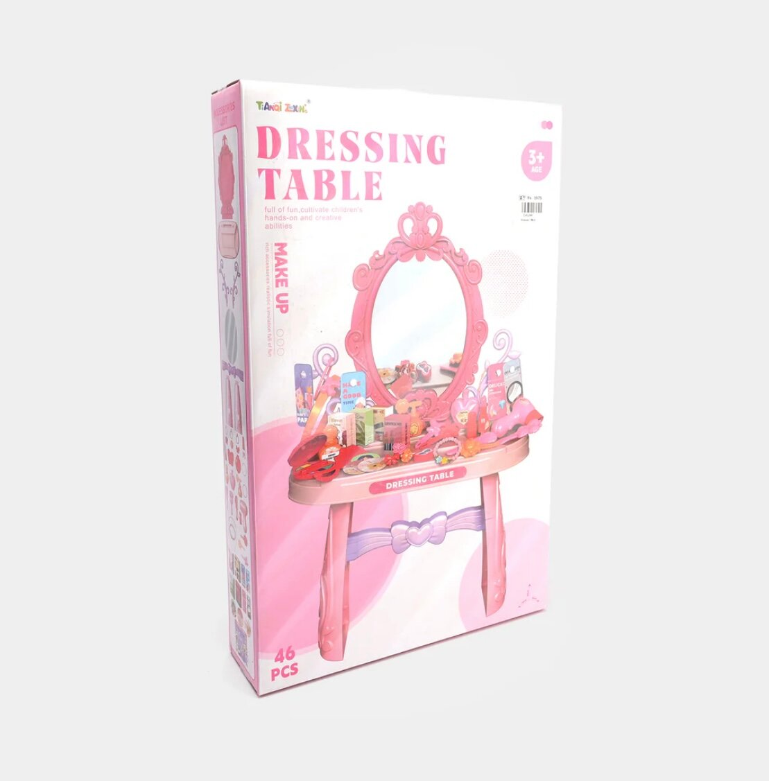 Детский игровой набор Туалетный столик /Трюмо с зеркалом/Стол для макияжа , Размеры 55*35*18