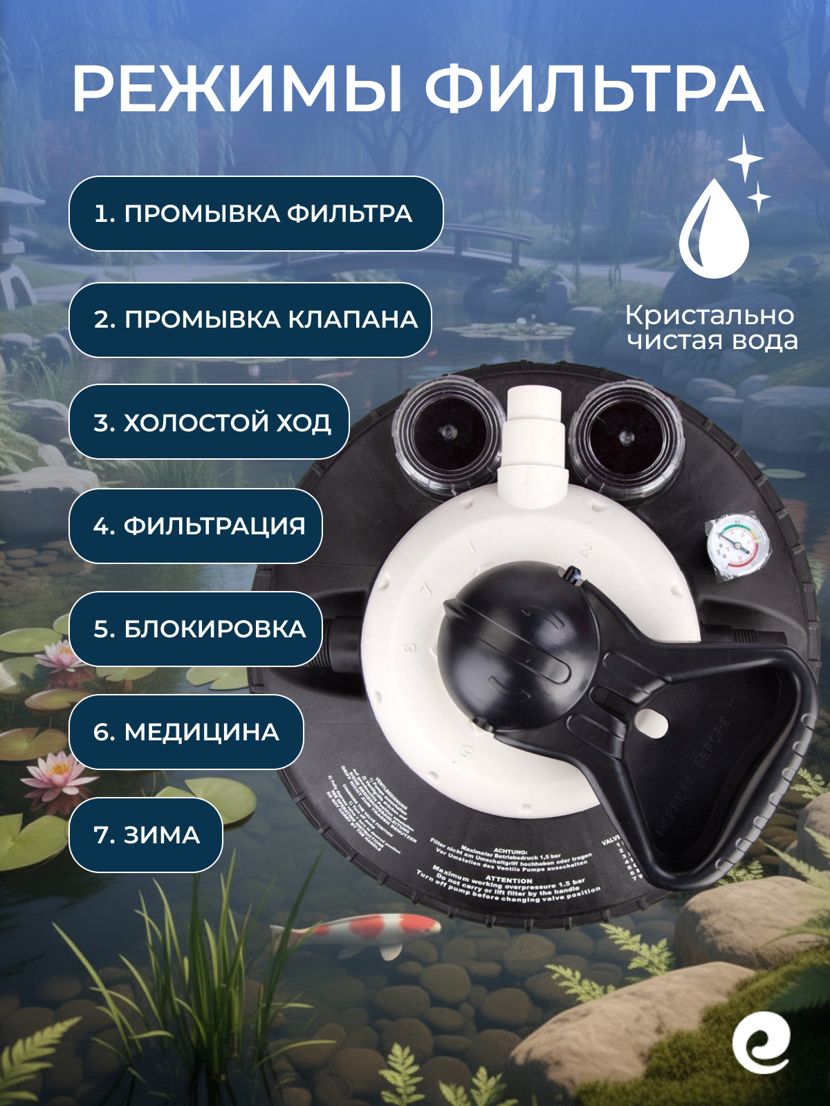 Фильтр напорный для пруда Poolmagic Pond Star 1075, 6500 л/ч — фото 1