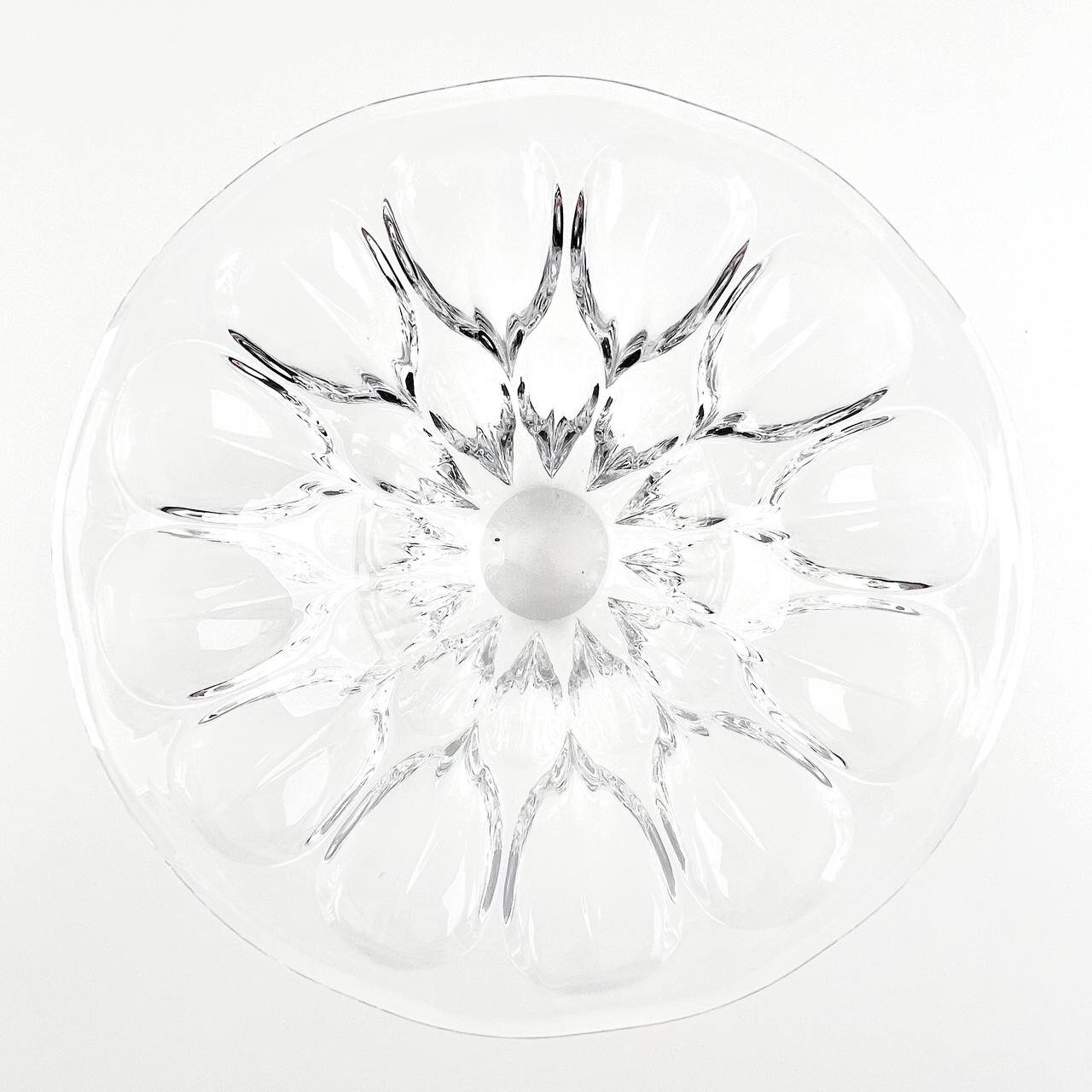 Винтажный салатник "Глазки". Стекло. СССР, 1970е. — фото 1