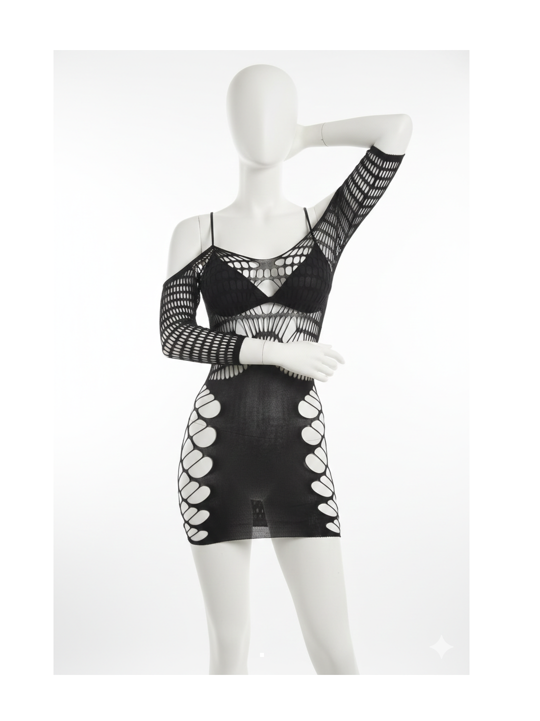 Пеньюар , размер СТАНДАРТ, черная — фото 1