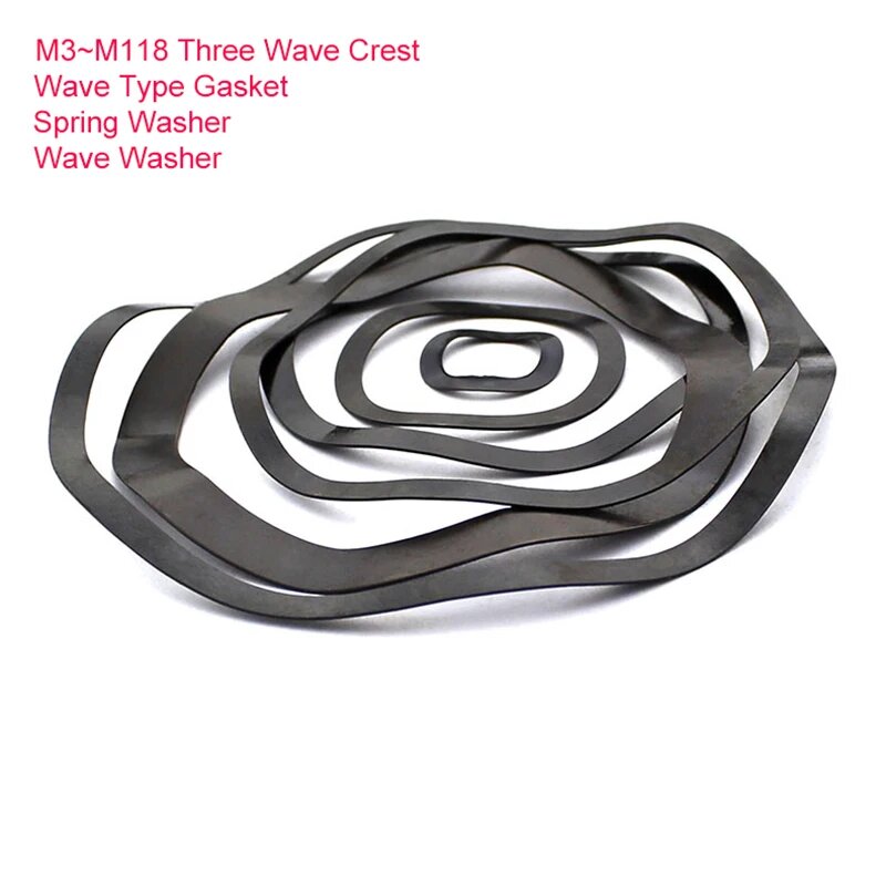 Трехволновые шайбы из углеродистой стали M3-M118 100Pcs M24x31x0.4mm