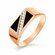 Печатка Diamant online, красное золото, 585 проба, фианит, эмаль