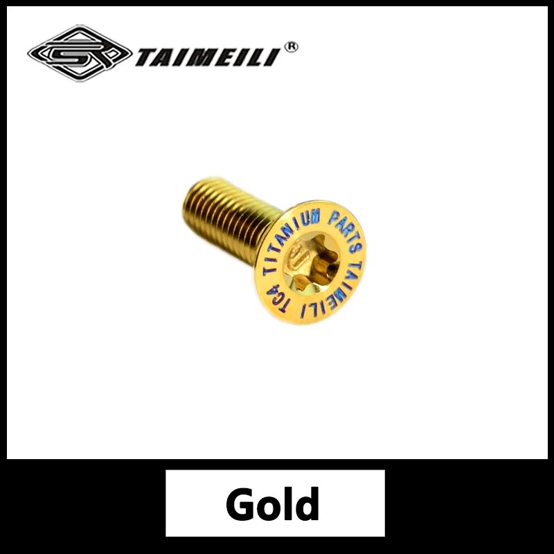 TAIMEILI Винт с потайной головкой из титанового сплава M6x12-304050мм golden M6x35mm