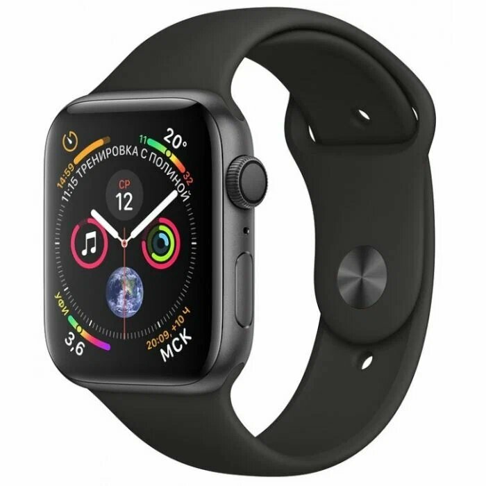 Умные часы Apple Watch Series 4 44 мм Aluminium Case GPS RU, черный